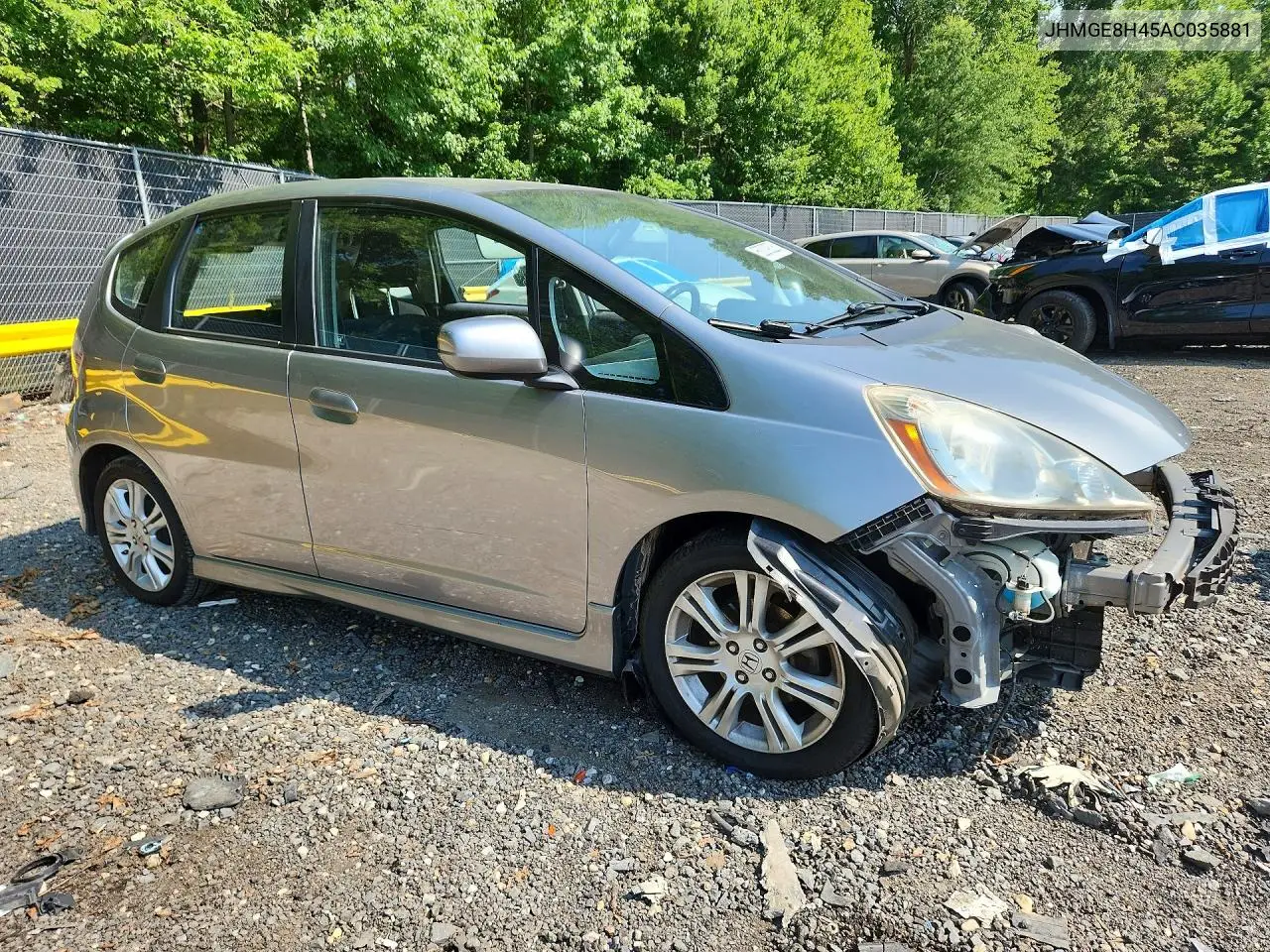 2010 Honda Fit Sport VIN: JHMGE8H45AC035881 Lot: 60029326
