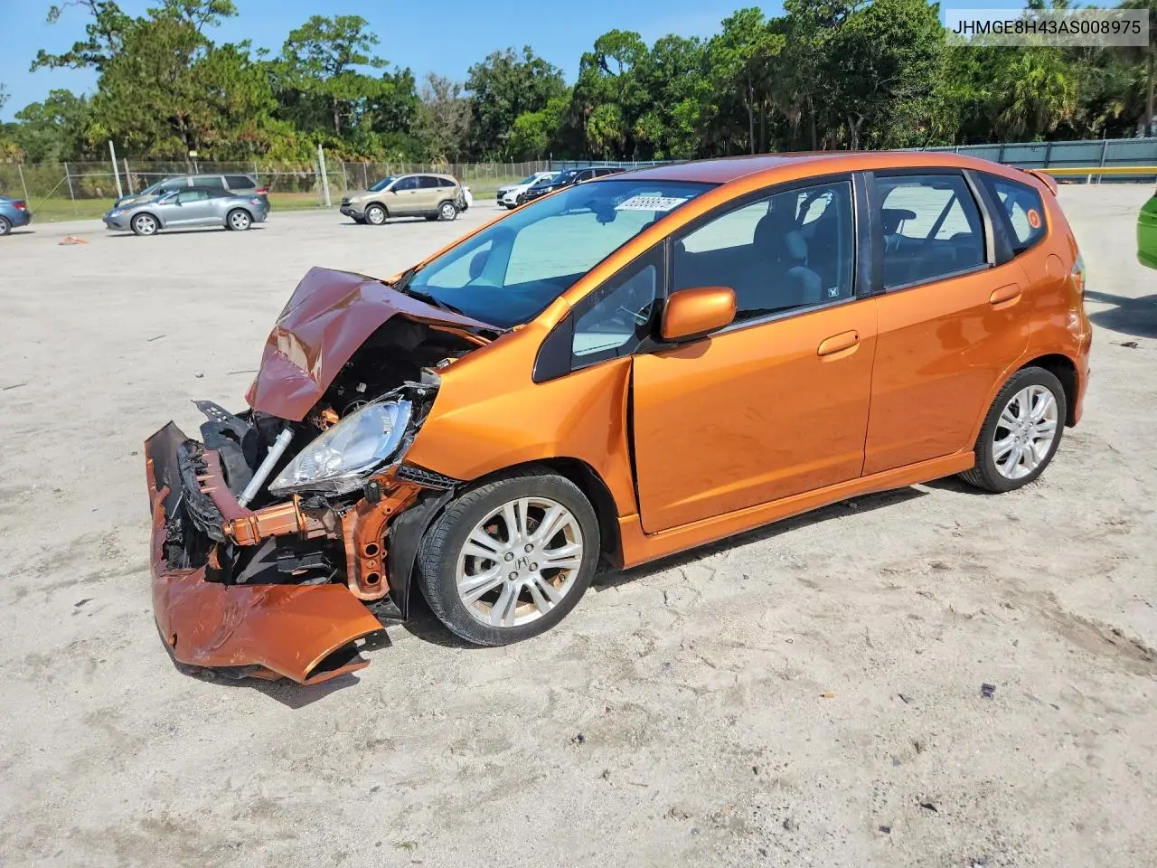 2010 Honda Fit Sport VIN: JHMGE8H43AS008975 Lot: 60888676