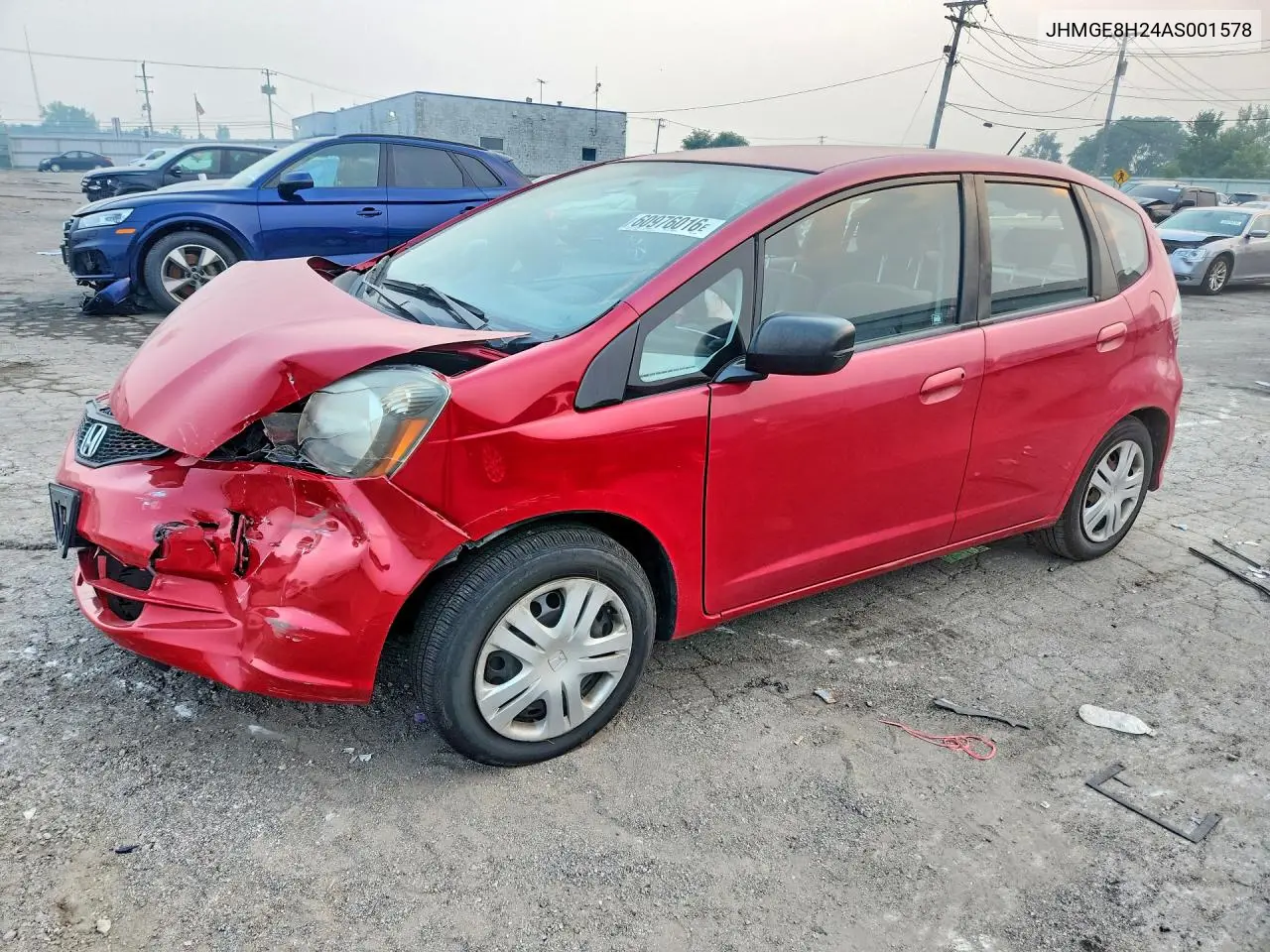 2010 Honda Fit VIN: JHMGE8H24AS001578 Lot: 60976016