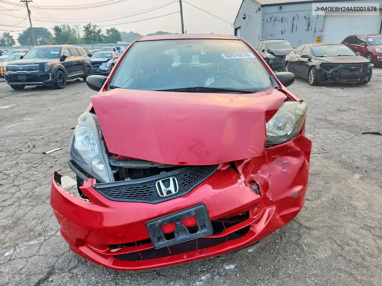 2010 Honda Fit VIN: JHMGE8H24AS001578 Lot: 60976016