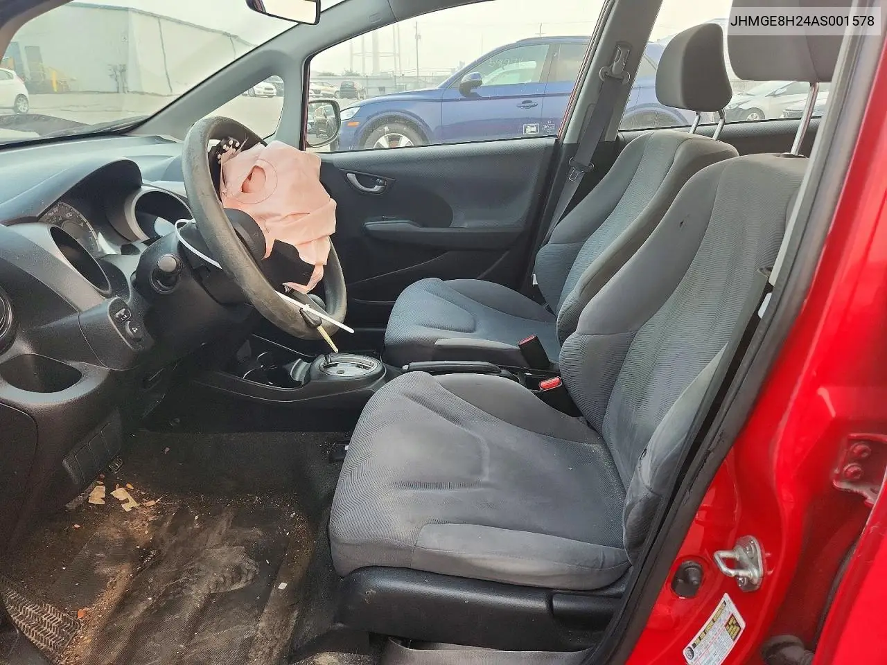 2010 Honda Fit VIN: JHMGE8H24AS001578 Lot: 60976016
