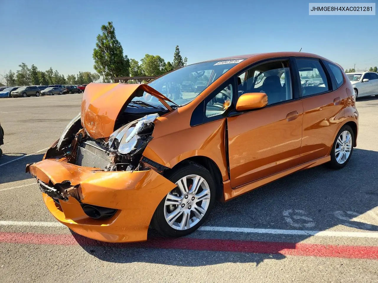 2010 Honda Fit Sport VIN: JHMGE8H4XAC021281 Lot: 61047076