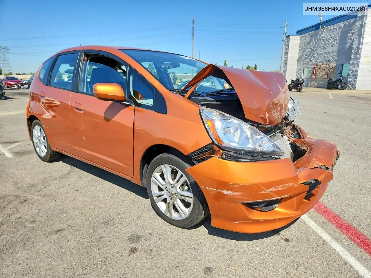 2010 Honda Fit Sport VIN: JHMGE8H4XAC021281 Lot: 61047076