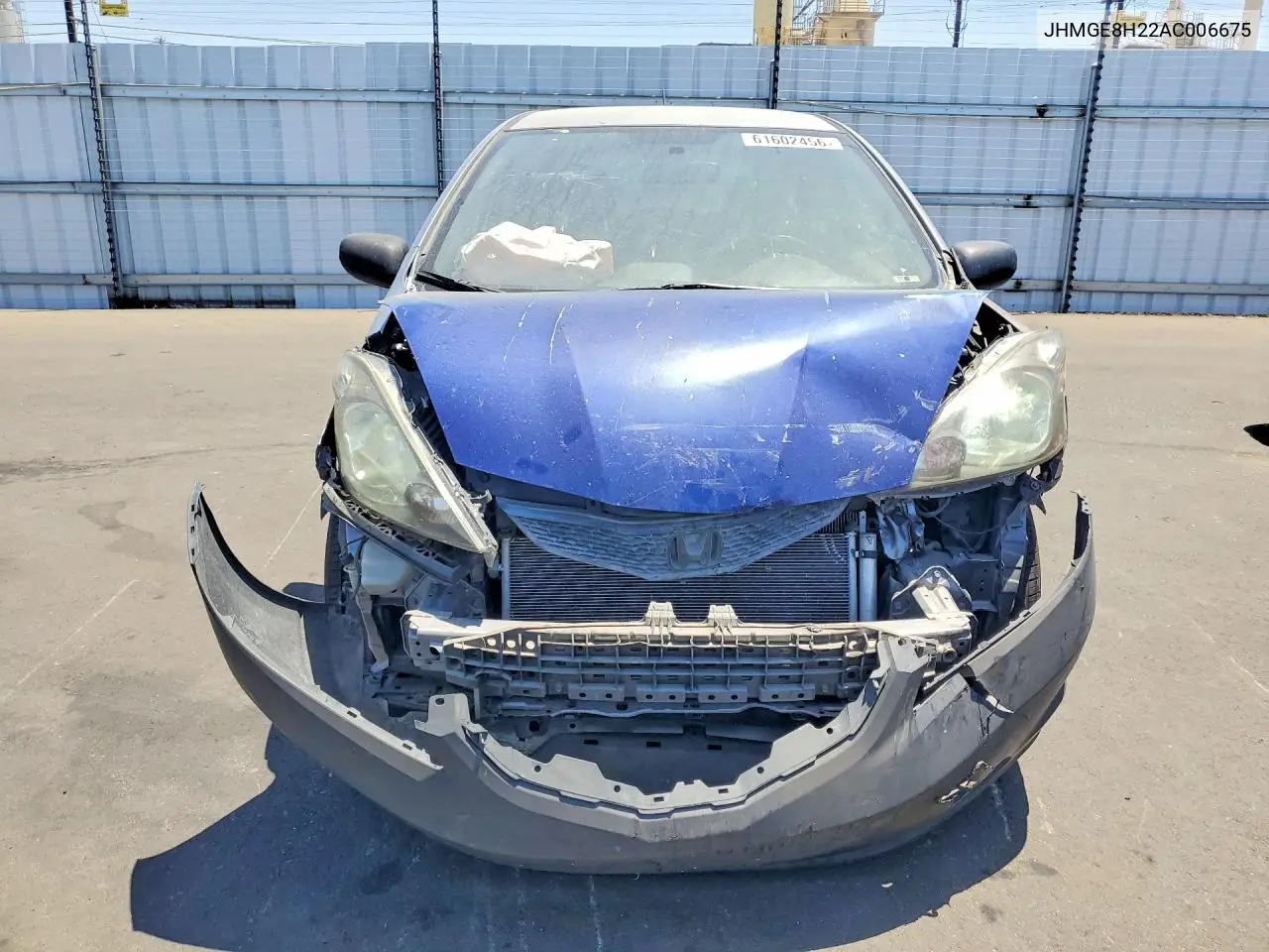 2010 Honda Fit VIN: JHMGE8H22AC006675 Lot: 61602456