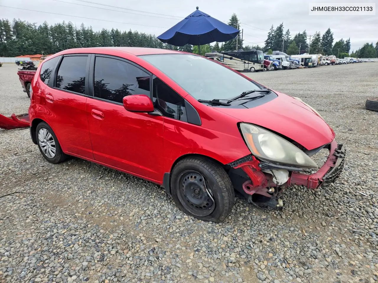 2012 Honda Fit VIN: JHMGE8H33CC021133 Lot: 58934776