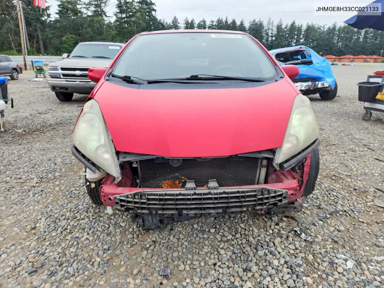 2012 Honda Fit VIN: JHMGE8H33CC021133 Lot: 58934776