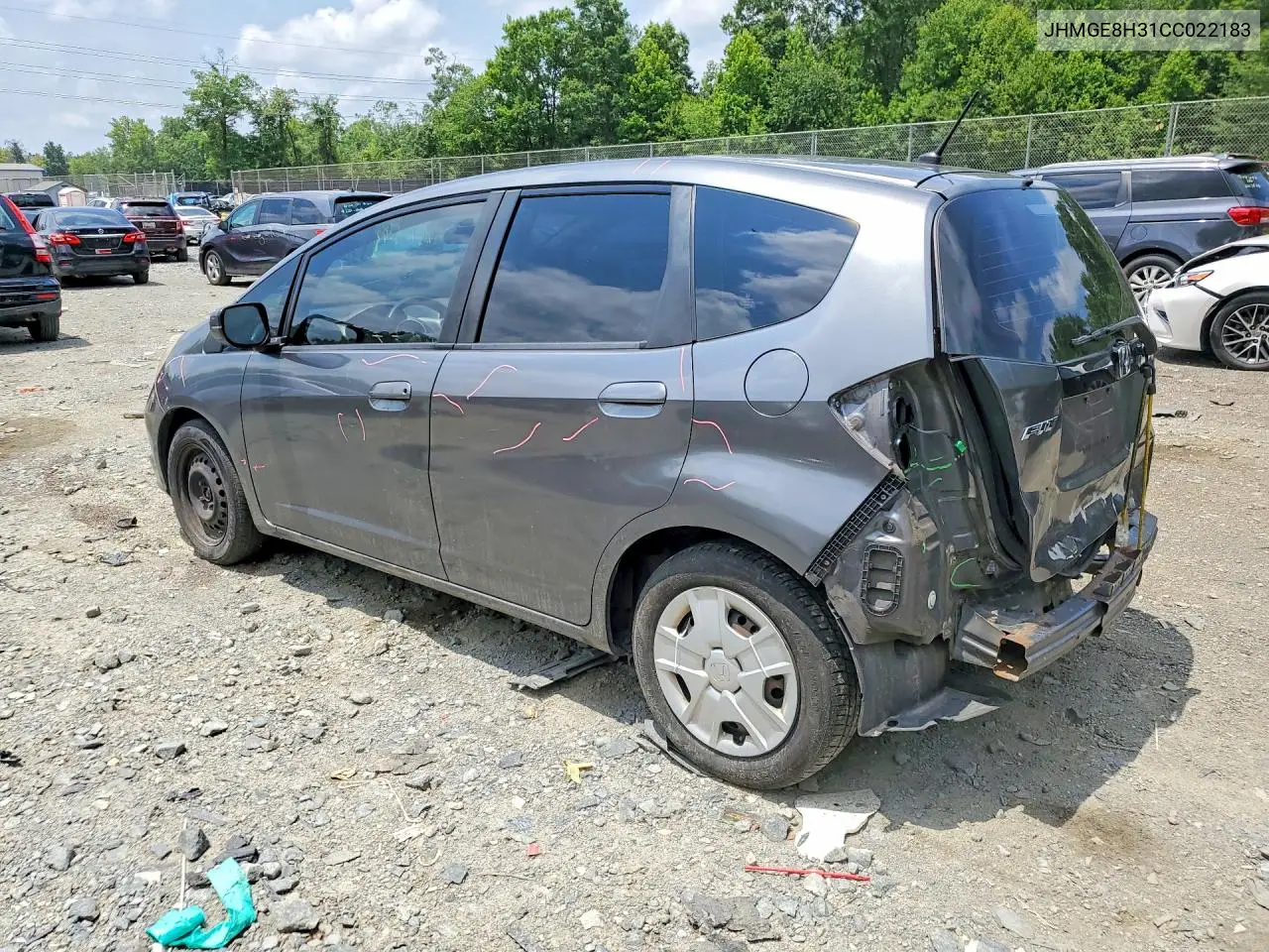 2012 Honda Fit VIN: JHMGE8H31CC022183 Lot: 58999226