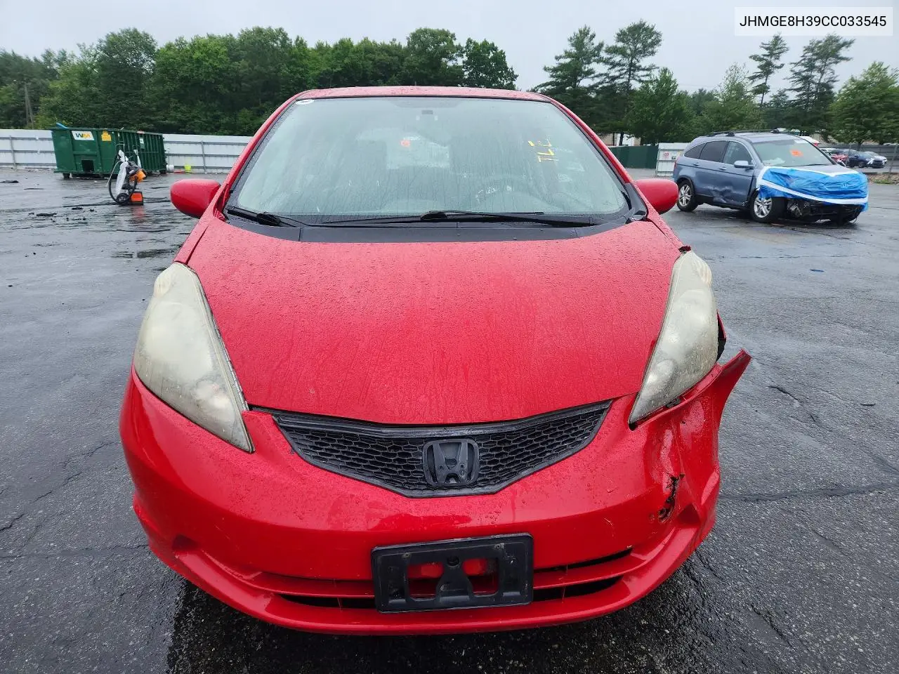 2012 Honda Fit VIN: JHMGE8H39CC033545 Lot: 59994386