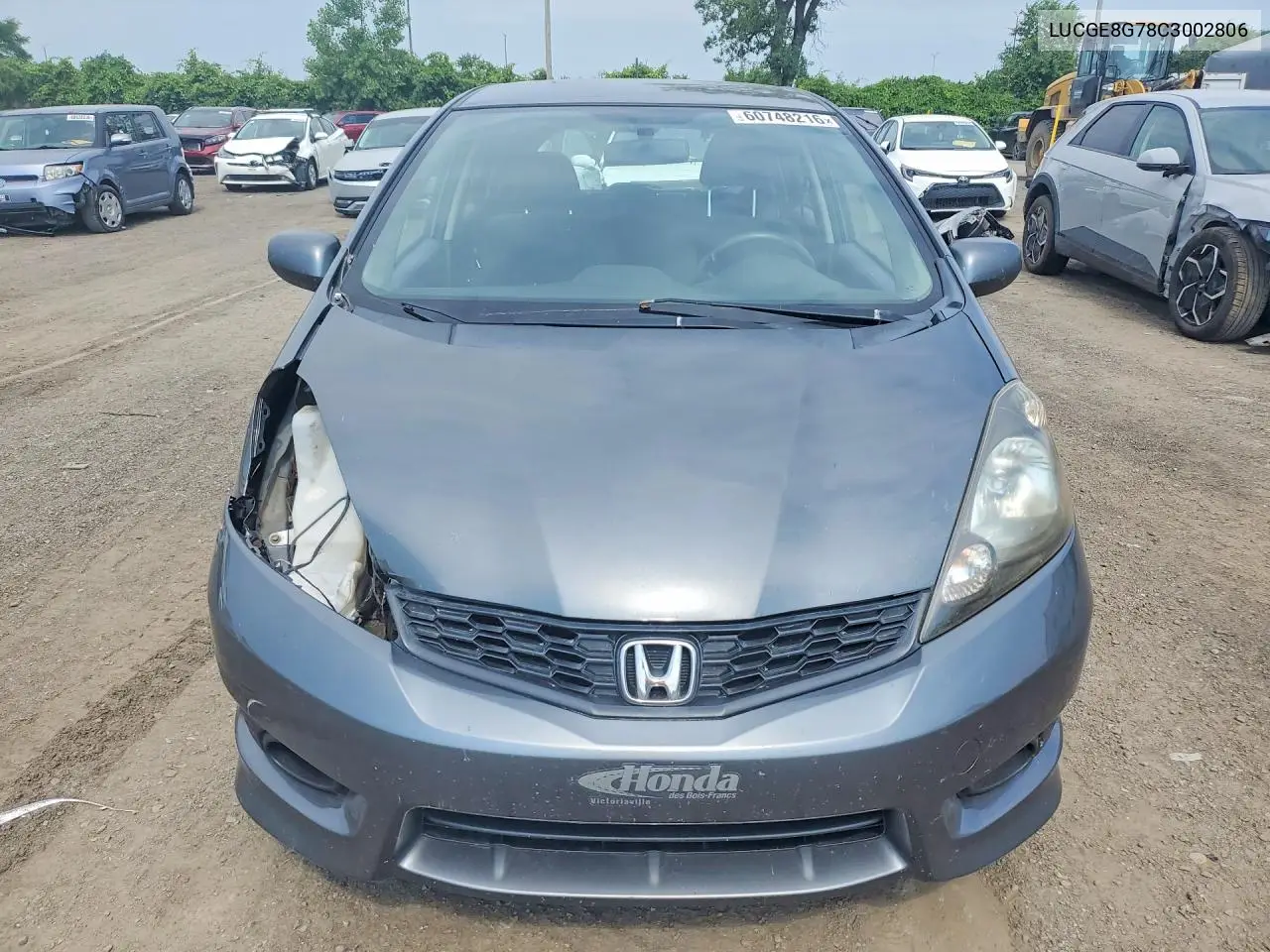 2012 Honda Fit Sport VIN: LUCGE8G78C3002806 Lot: 60748216