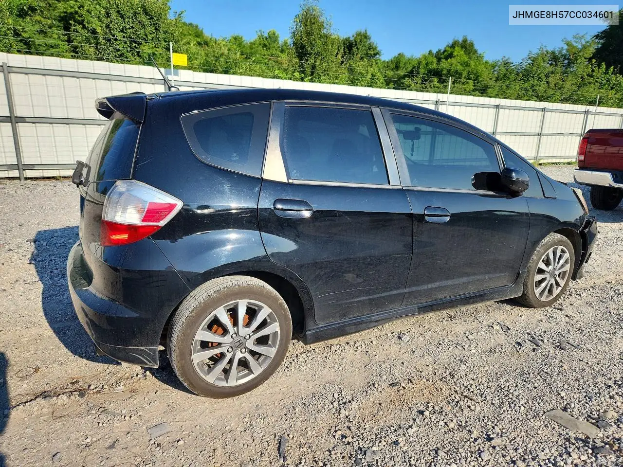 2012 Honda Fit Sport VIN: JHMGE8H57CC034601 Lot: 61235606