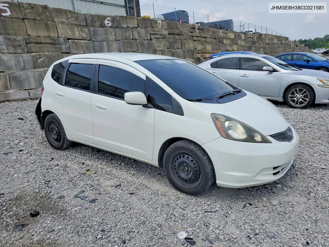 2012 Honda Fit VIN: JHMGE8H38CC021581 Lot: 61413606