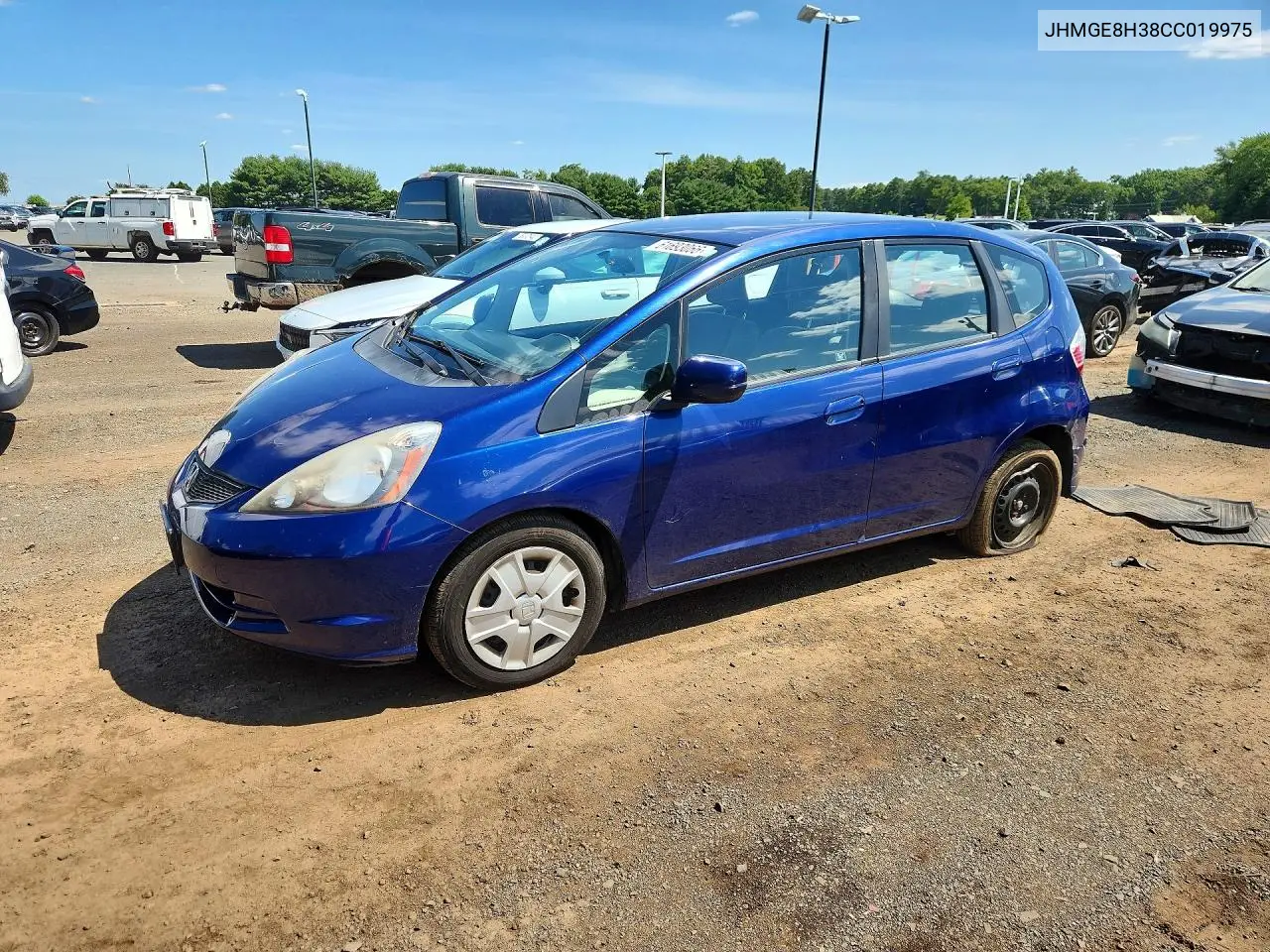 2012 Honda Fit VIN: JHMGE8H38CC019975 Lot: 61693066