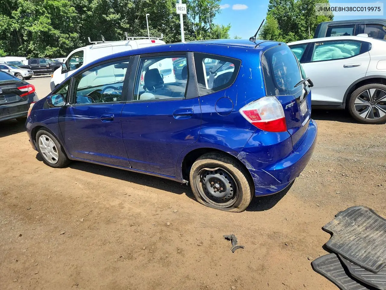 2012 Honda Fit VIN: JHMGE8H38CC019975 Lot: 61693066