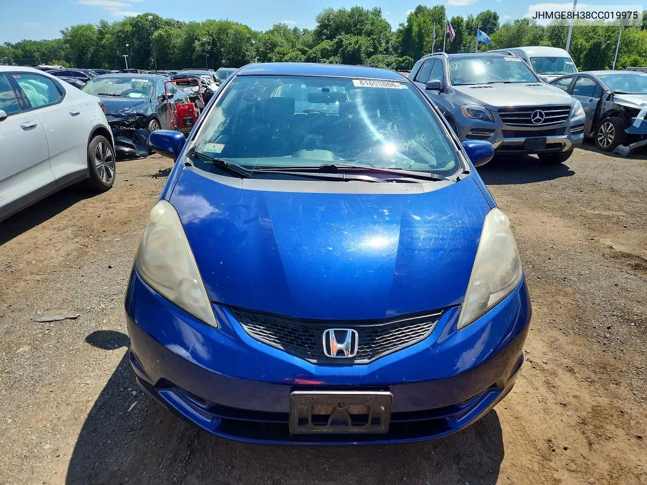 2012 Honda Fit VIN: JHMGE8H38CC019975 Lot: 61693066