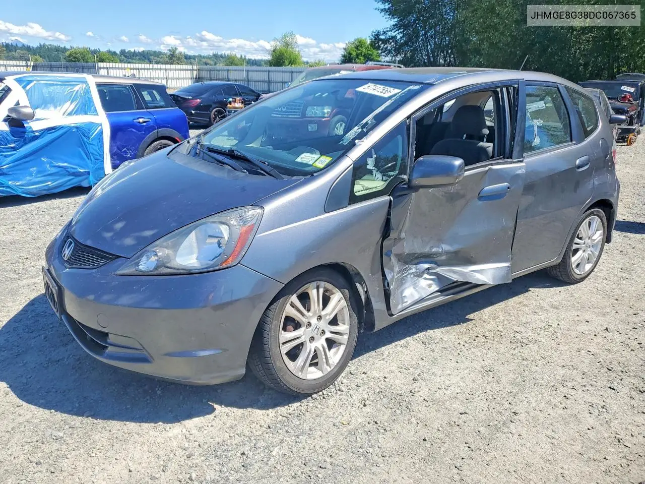 2013 Honda Fit VIN: JHMGE8G38DC067365 Lot: 57147556