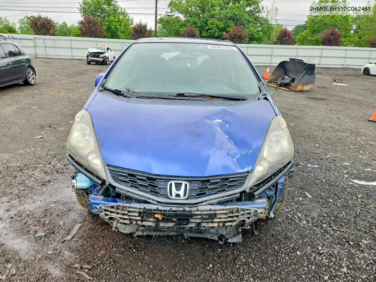 2013 Honda Fit Sport VIN: JHMGE8H51DC062461 Lot: 58901386