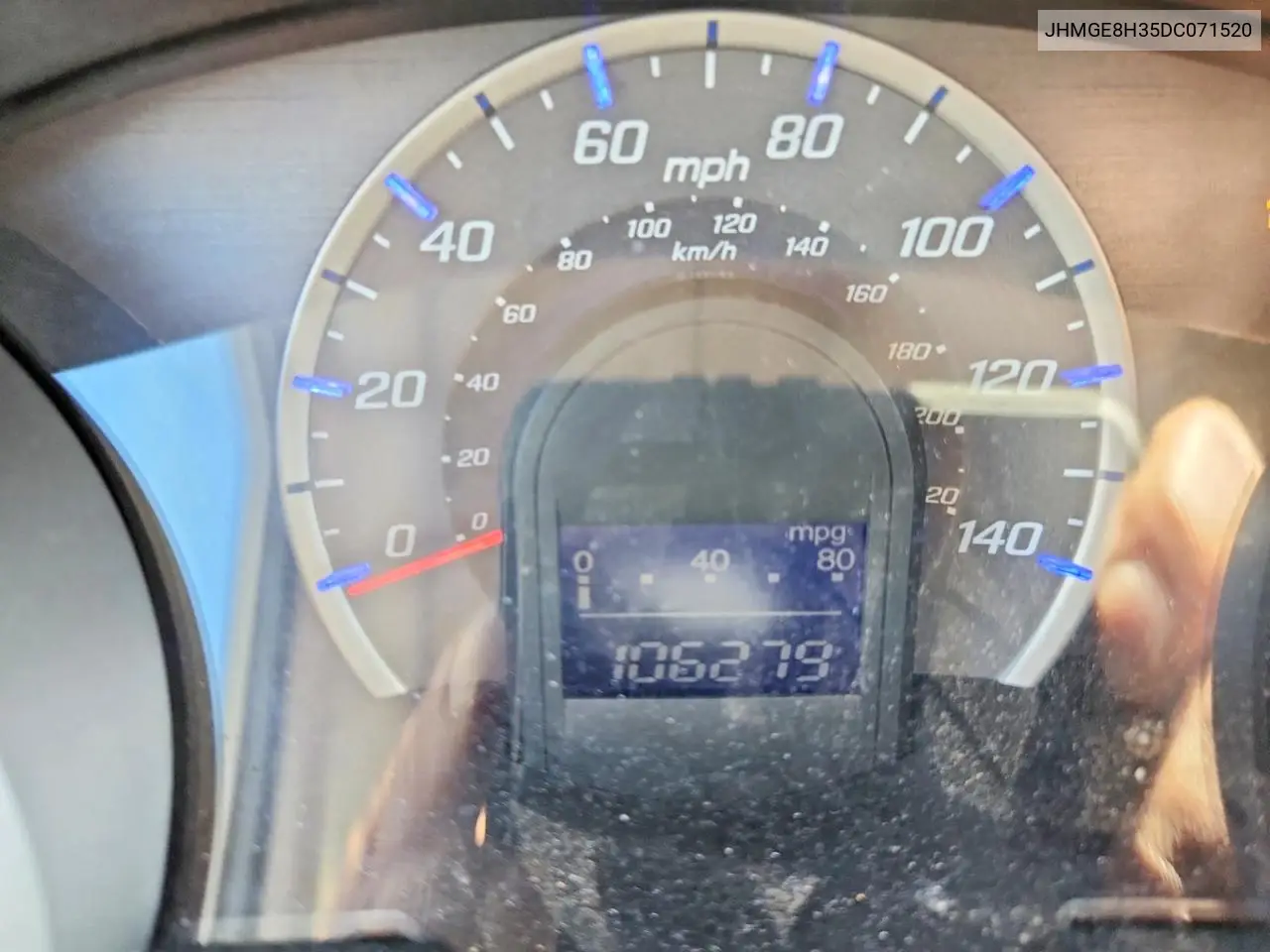 2013 Honda Fit VIN: JHMGE8H35DC071520 Lot: 59917936