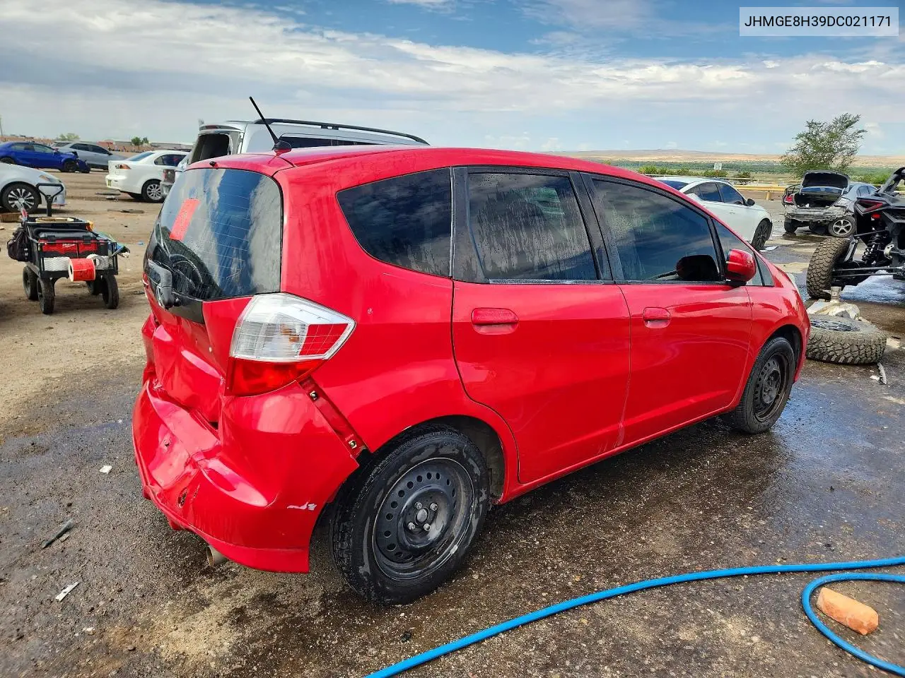 2013 Honda Fit VIN: JHMGE8H39DC021171 Lot: 60996346