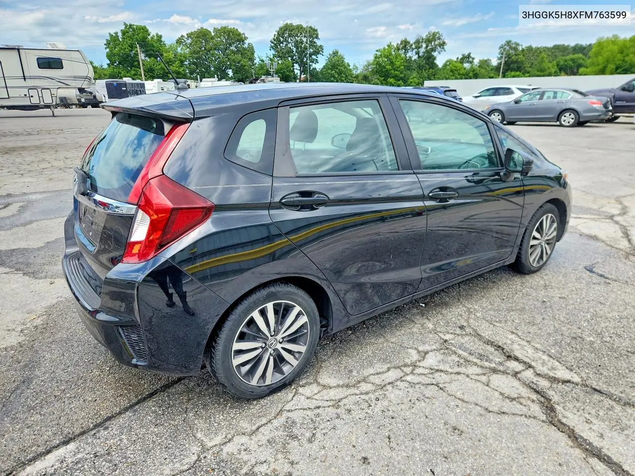 2015 Honda Fit Ex VIN: 3HGGK5H8XFM763599 Lot: 57086476