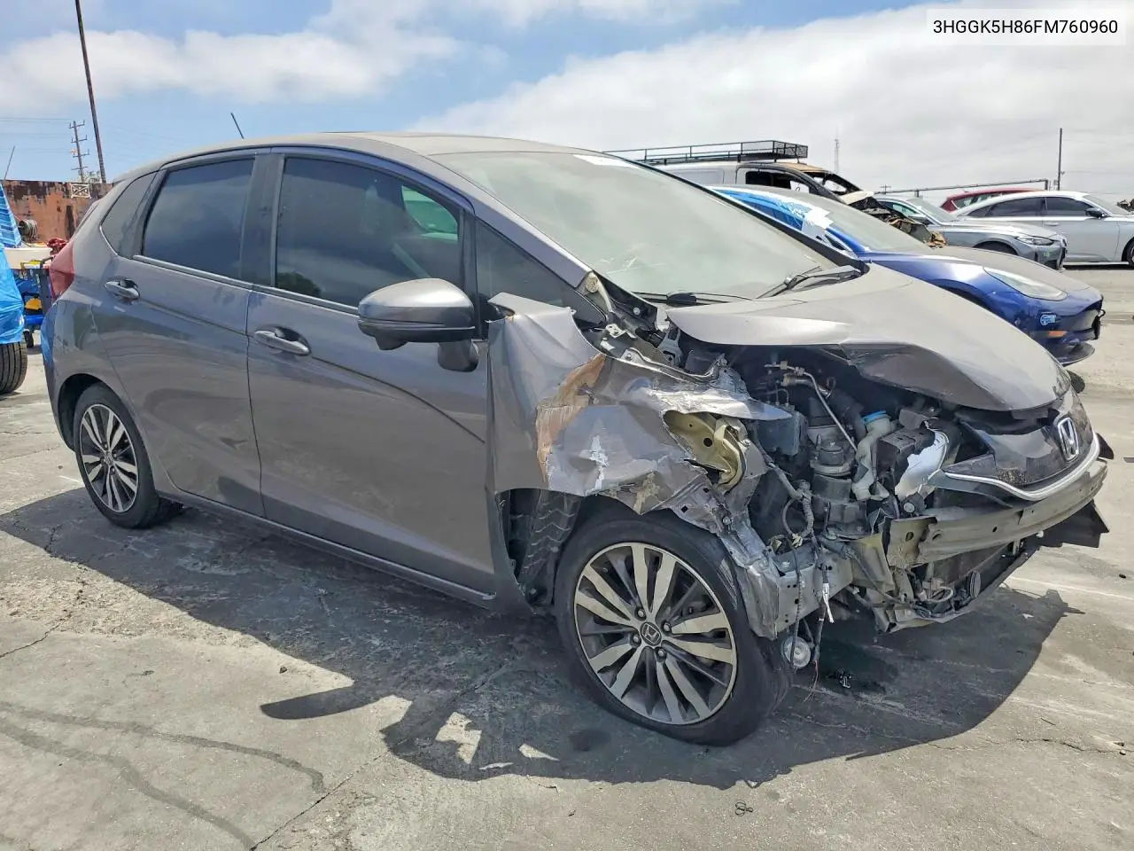 2015 Honda Fit Ex/Exl VIN: 3HGGK5H86FM760960 Lot: 60463446