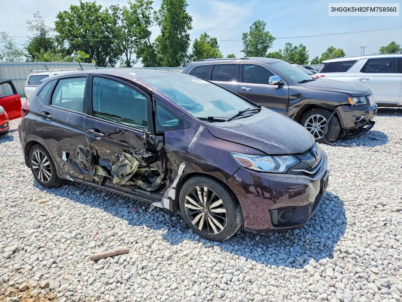 2015 Honda Fit Ex VIN: 3HGGK5H82FM758560 Lot: 60864176