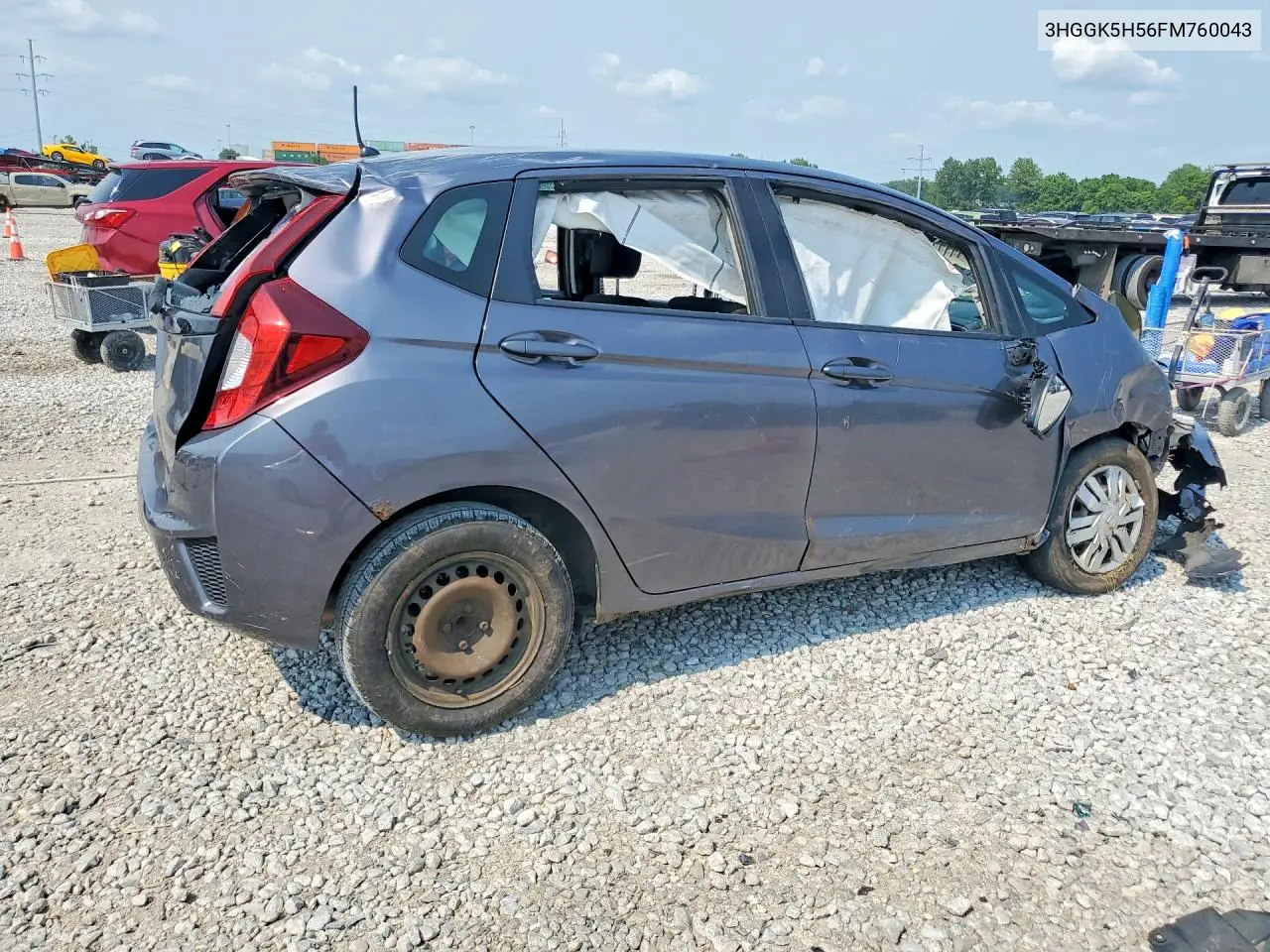 2015 Honda Fit Lx VIN: 3HGGK5H56FM760043 Lot: 61175146