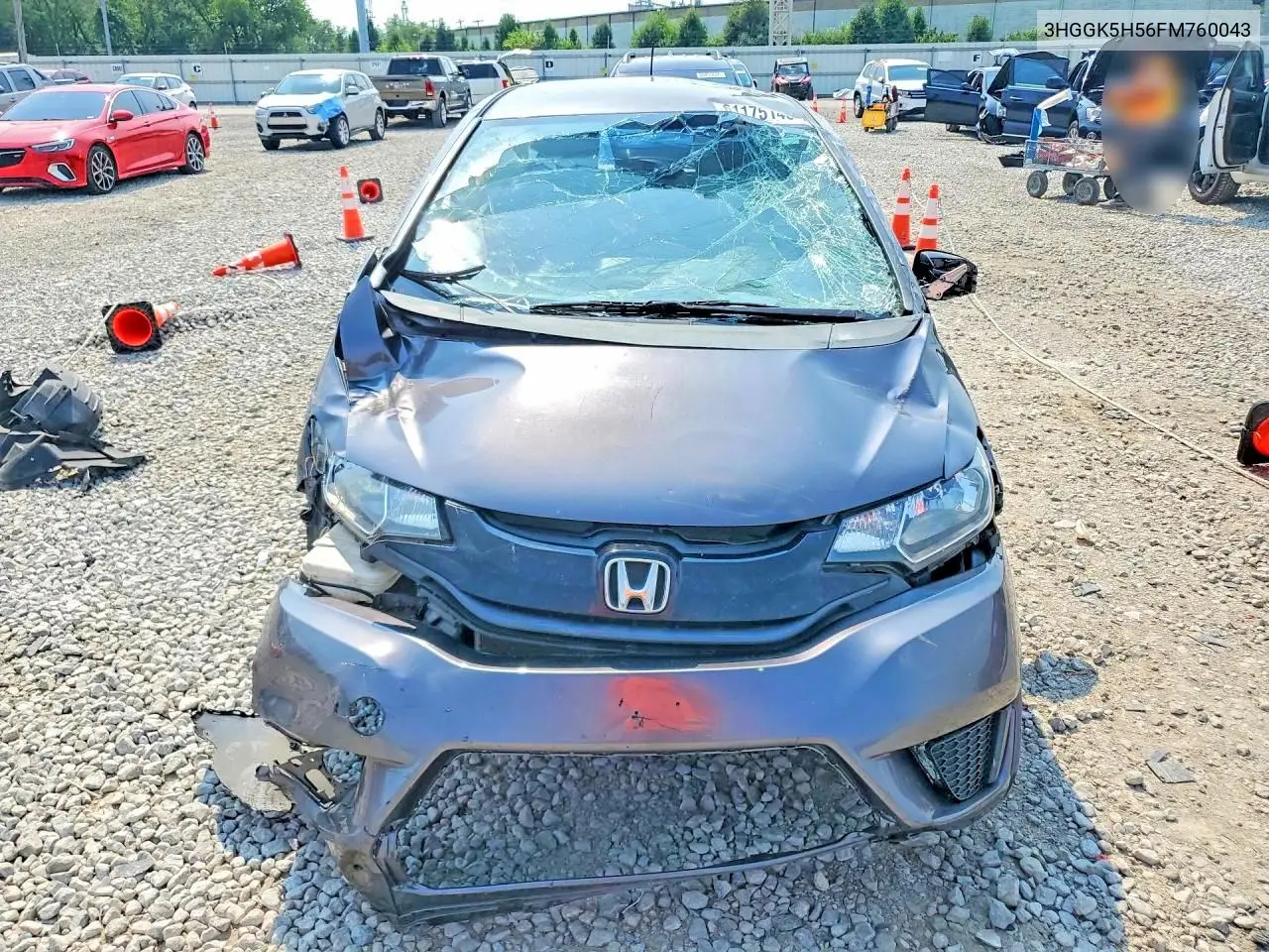 2015 Honda Fit Lx VIN: 3HGGK5H56FM760043 Lot: 61175146