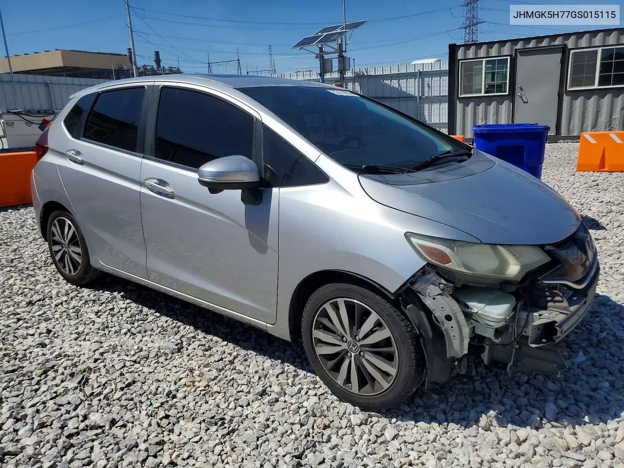 2016 Honda Fit Ex VIN: JHMGK5H77GS015115 Lot: 53110956