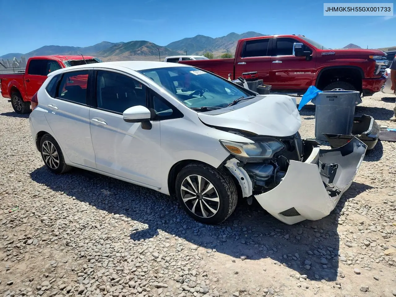 2016 Honda Fit Lx VIN: JHMGK5H55GX001733 Lot: 57501616