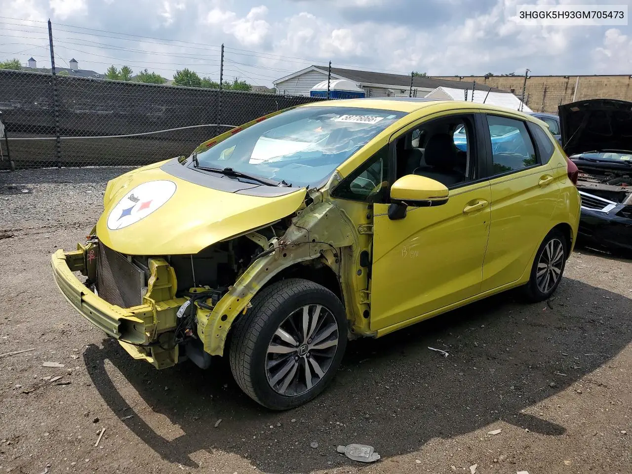 2016 Honda Fit Ex VIN: 3HGGK5H93GM705473 Lot: 58776066