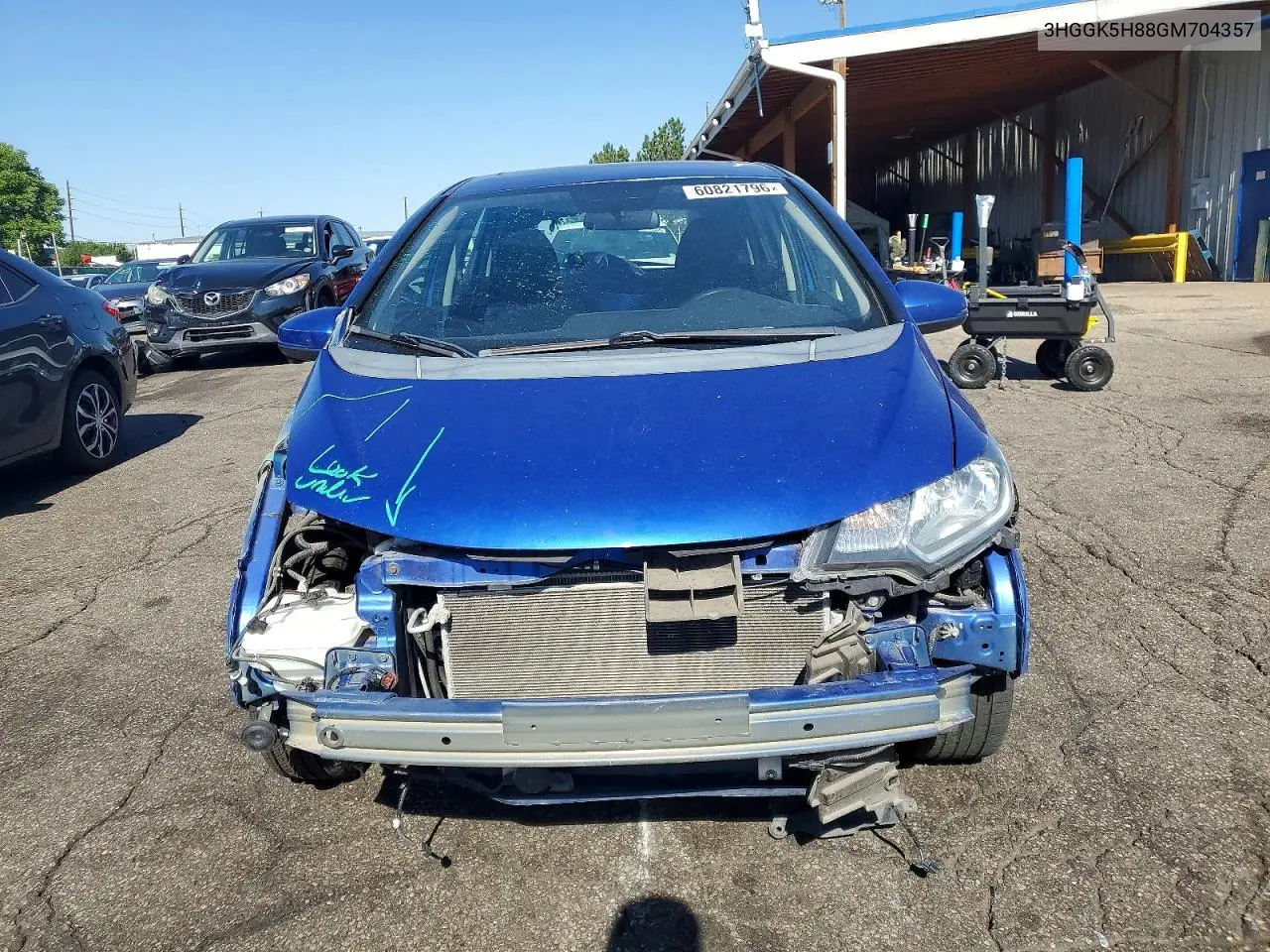 2016 Honda Fit Ex VIN: 3HGGK5H88GM704357 Lot: 60821796