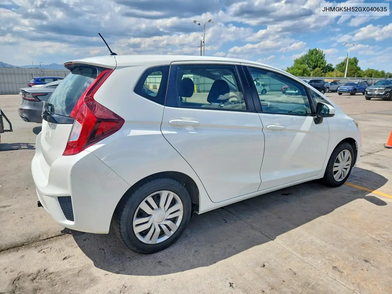 2016 Honda Fit Lx VIN: JHMGK5H52GX040635 Lot: 61068866