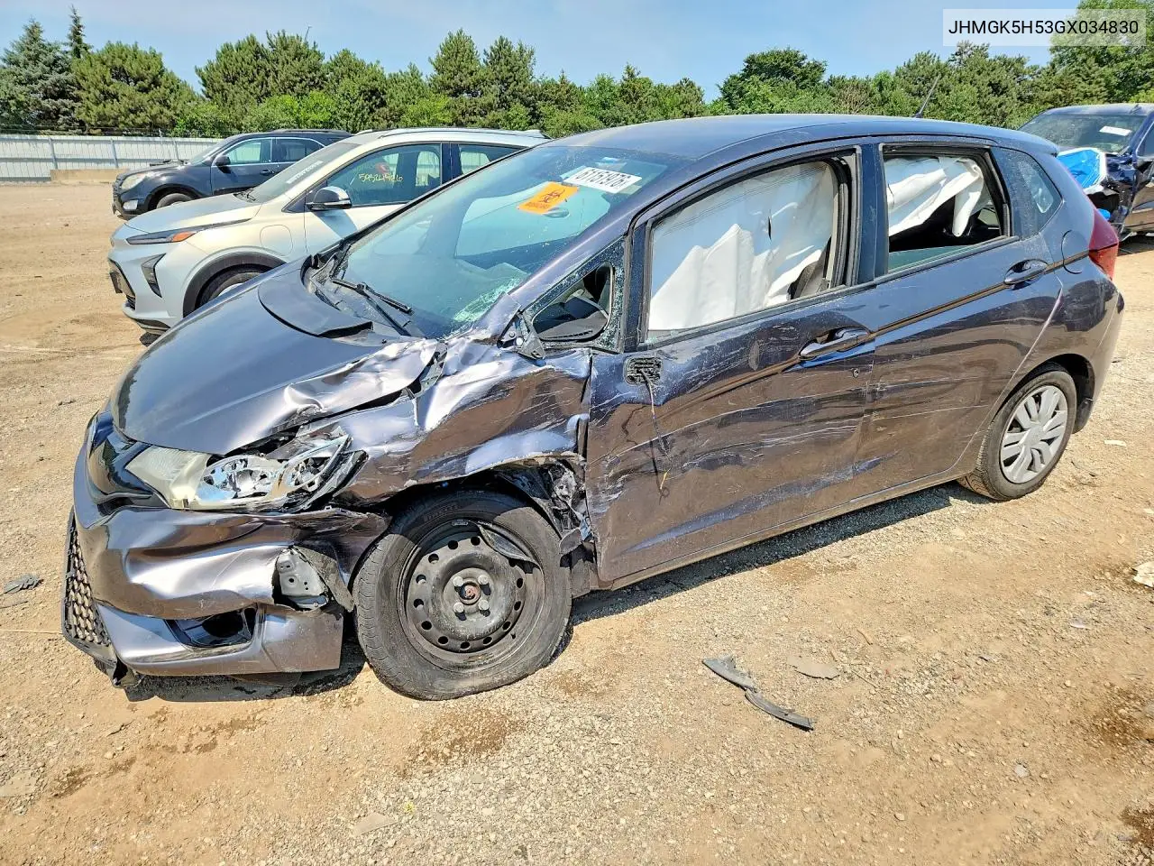 2016 Honda Fit Lx VIN: JHMGK5H53GX034830 Lot: 61151976