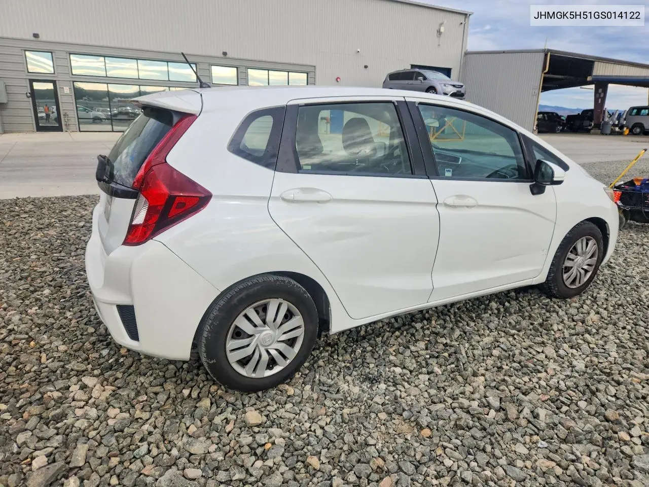 2016 Honda Fit Lx VIN: JHMGK5H51GS014122 Lot: 61336776