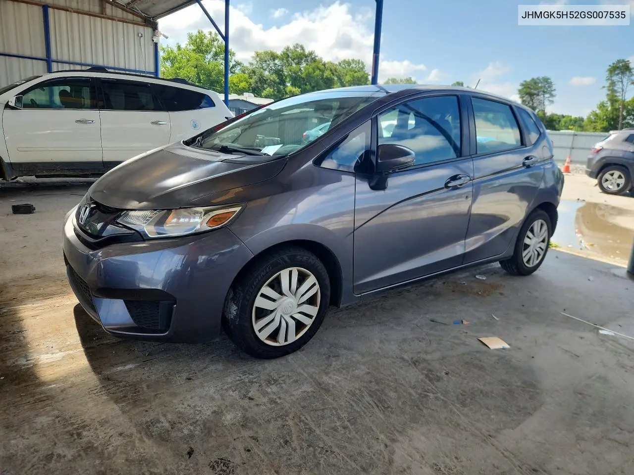 2016 Honda Fit Lx VIN: JHMGK5H52GS007535 Lot: 61381016