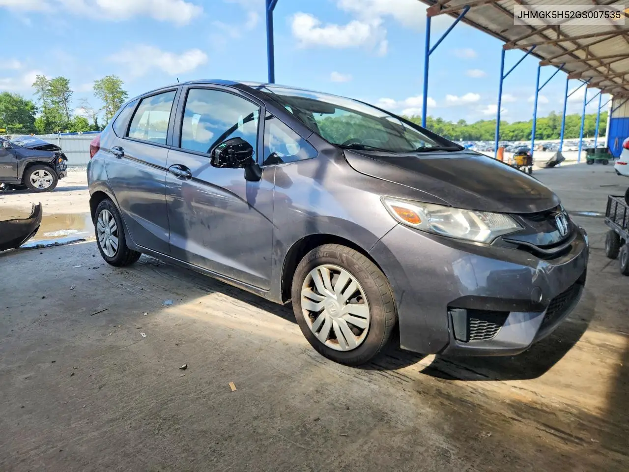 2016 Honda Fit Lx VIN: JHMGK5H52GS007535 Lot: 61381016