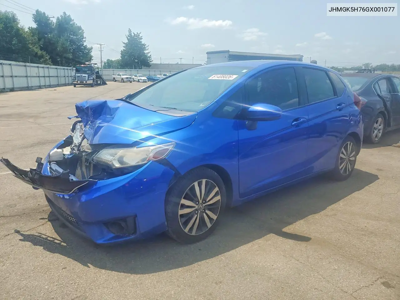 2016 Honda Fit Ex VIN: JHMGK5H76GX001077 Lot: 61408026