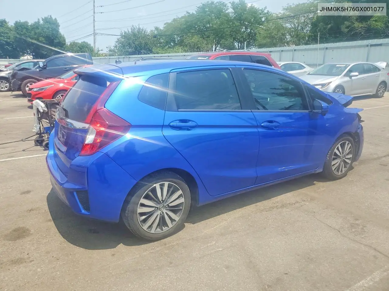 2016 Honda Fit Ex VIN: JHMGK5H76GX001077 Lot: 61408026