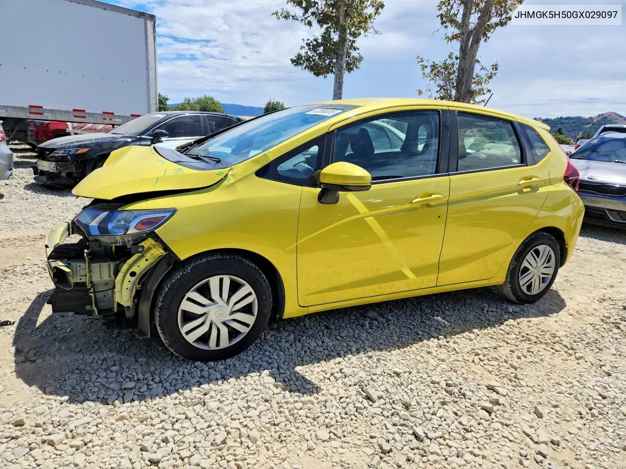 2016 Honda Fit Lx VIN: JHMGK5H50GX029097 Lot: 62066006