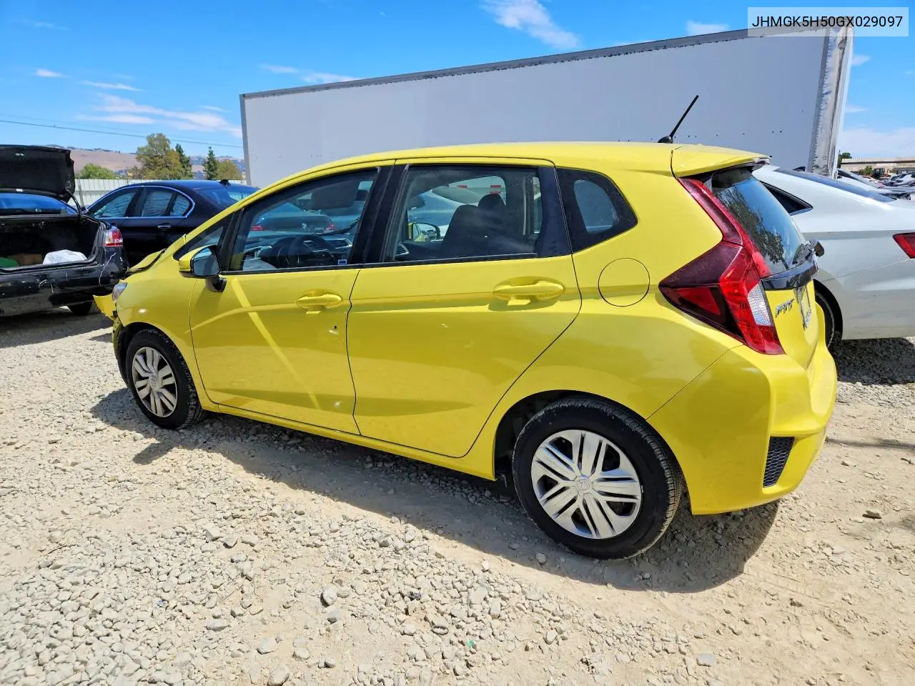 2016 Honda Fit Lx VIN: JHMGK5H50GX029097 Lot: 62066006