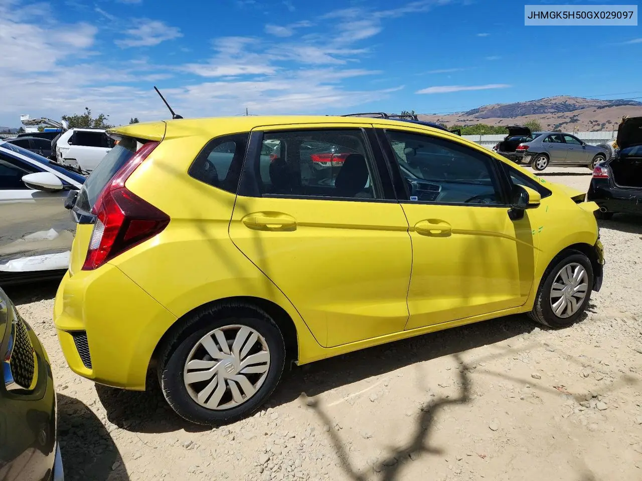 2016 Honda Fit Lx VIN: JHMGK5H50GX029097 Lot: 62066006