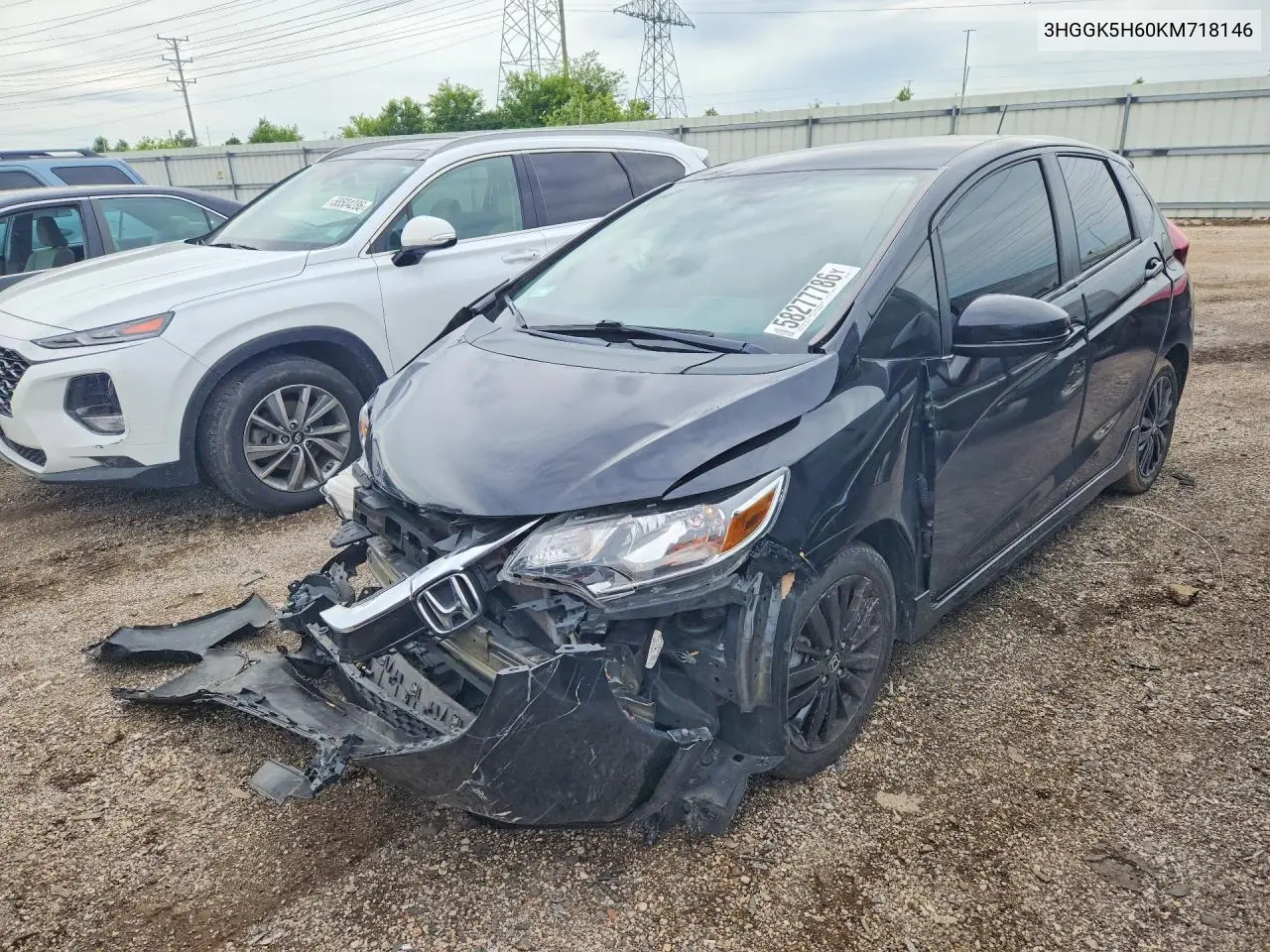 2019 Honda Fit Sport VIN: 3HGGK5H60KM718146 Lot: 58277786