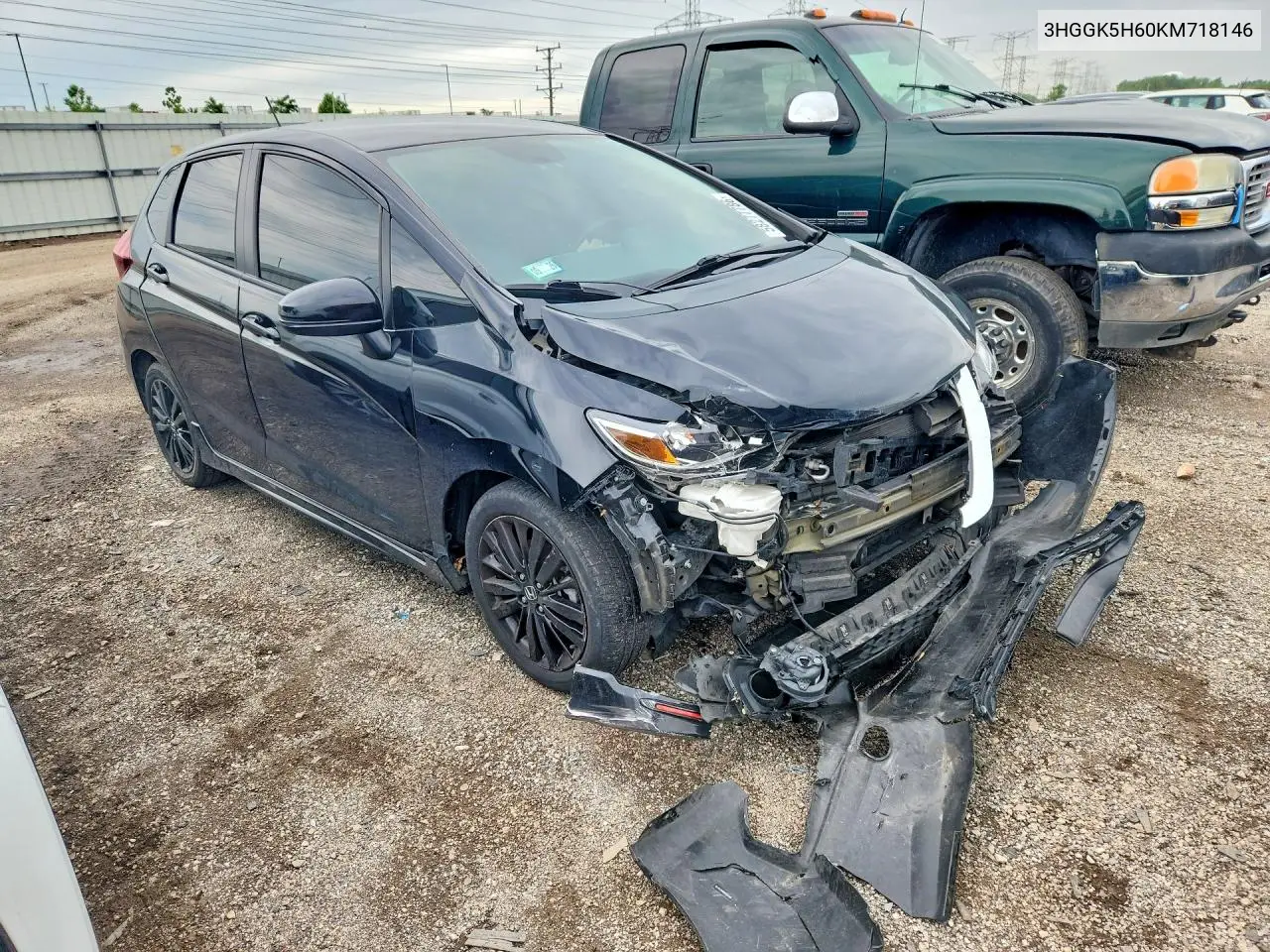 2019 Honda Fit Sport VIN: 3HGGK5H60KM718146 Lot: 58277786