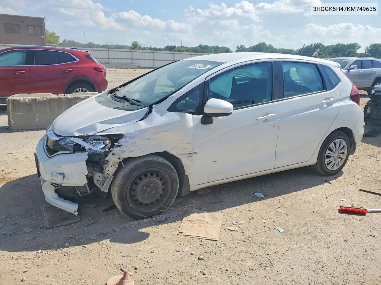2019 Honda Fit Lx VIN: 3HGGK5H47KM749635 Lot: 60374356
