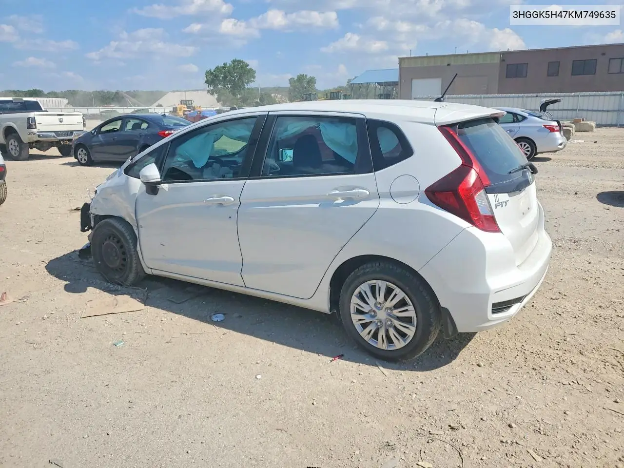 2019 Honda Fit Lx VIN: 3HGGK5H47KM749635 Lot: 60374356