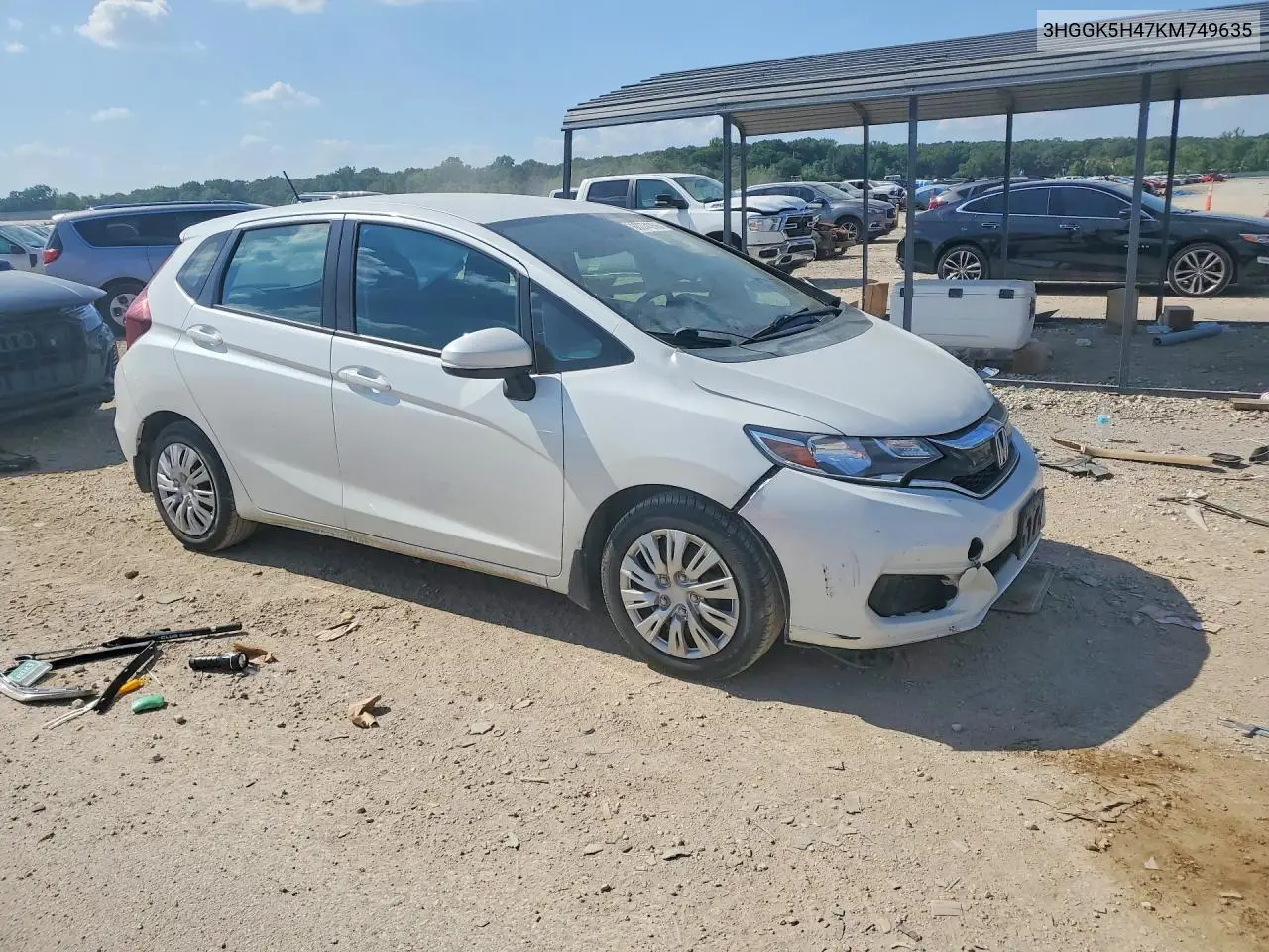 2019 Honda Fit Lx VIN: 3HGGK5H47KM749635 Lot: 60374356