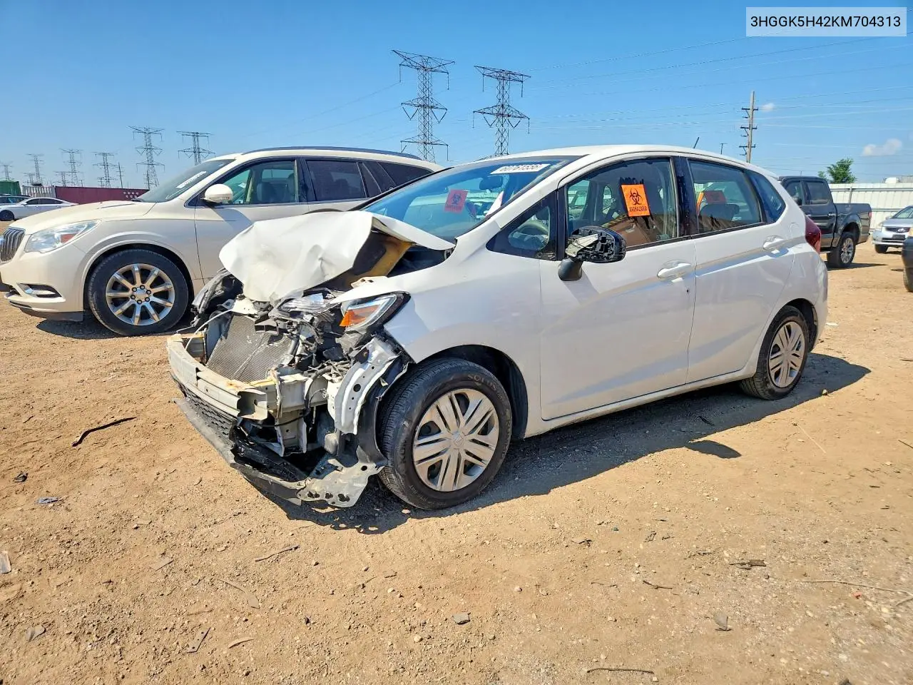 2019 Honda Fit Lx VIN: 3HGGK5H42KM704313 Lot: 60761556