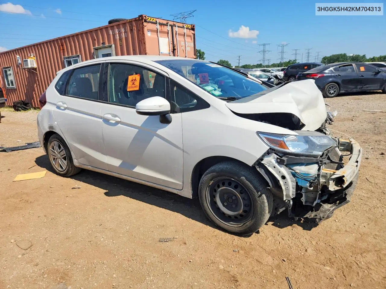 2019 Honda Fit Lx VIN: 3HGGK5H42KM704313 Lot: 60761556