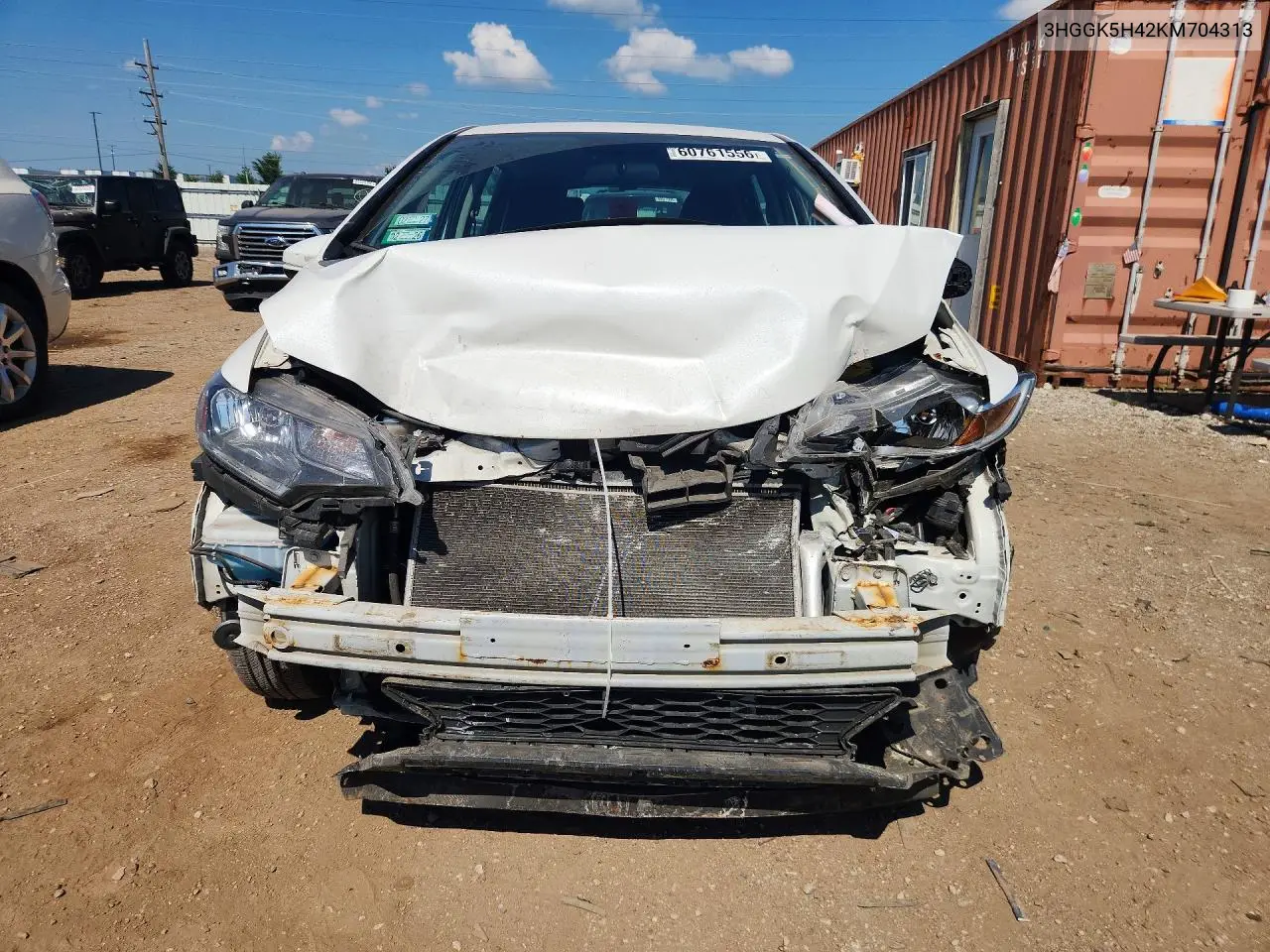 2019 Honda Fit Lx VIN: 3HGGK5H42KM704313 Lot: 60761556