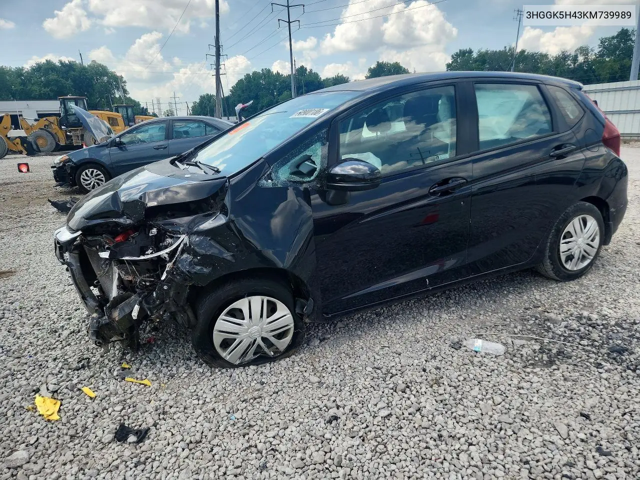 2019 Honda Fit Lx VIN: 3HGGK5H43KM739989 Lot: 60900186